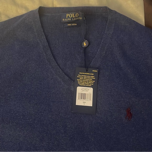 Men’s Polo Ralph Lauren V Neck Sweater - Picture 3 of 5